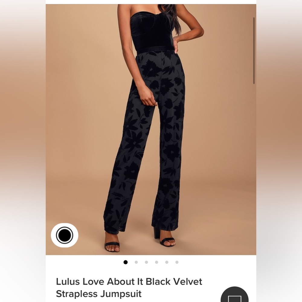 Lulus Stappless Black Velvet Jumpsuit